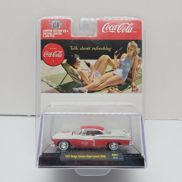 M2 MACHINES COCA COLA 1957 DODGE CUSTOM ROYAL LANCER - Picture 1 of 6